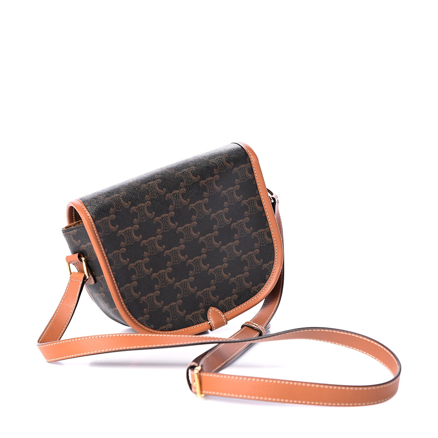 Triomphe Canvas Medium Folco Bag Tan