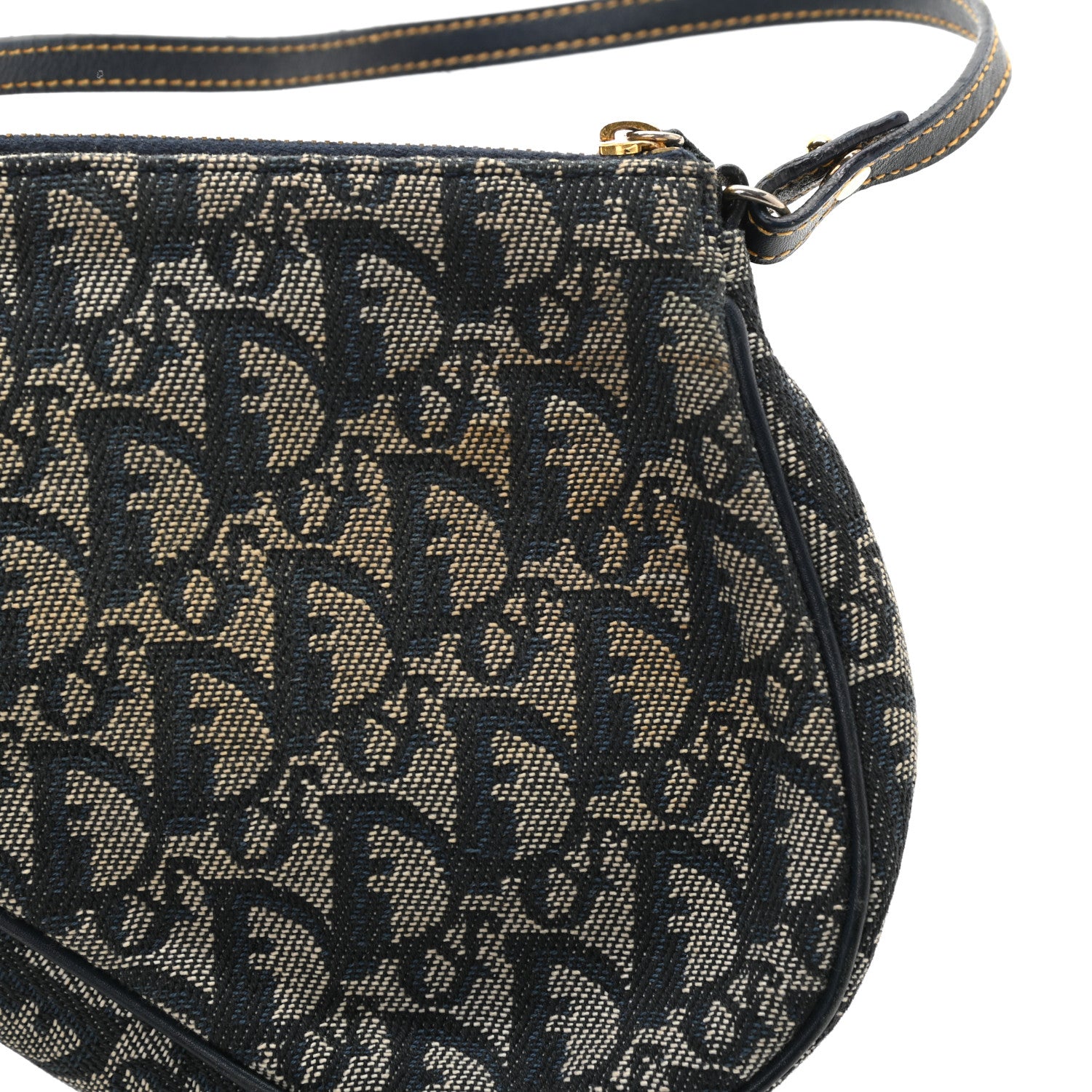 Christian Dior Monogram Mini Saddle Pochette Navy 12 of 13
