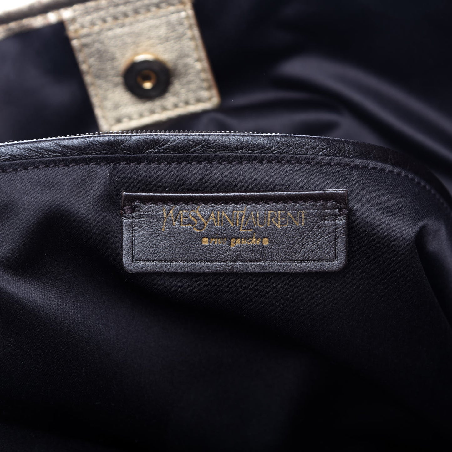 Metallic Calfskin Y-Mail Tote Gold