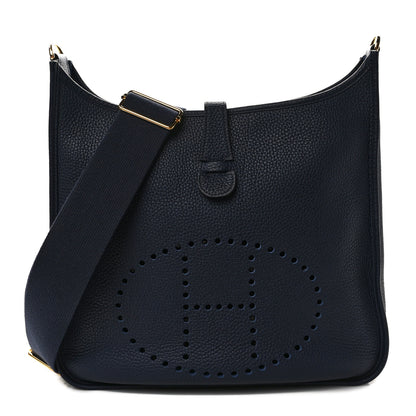 Hermes Taurillon Clemence Evelyne III GM Bleu Nuit 1 of 10