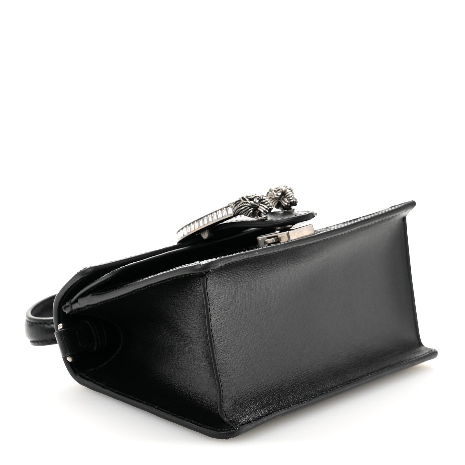 Gucci Satin Crystal GG Monogram Mini Dionysus Top Handle Bag Black 4 of 10