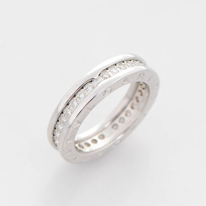Bulgari 18K White Gold Diamond B.Zero1 Pave Ring 50 5.25 7 of 7