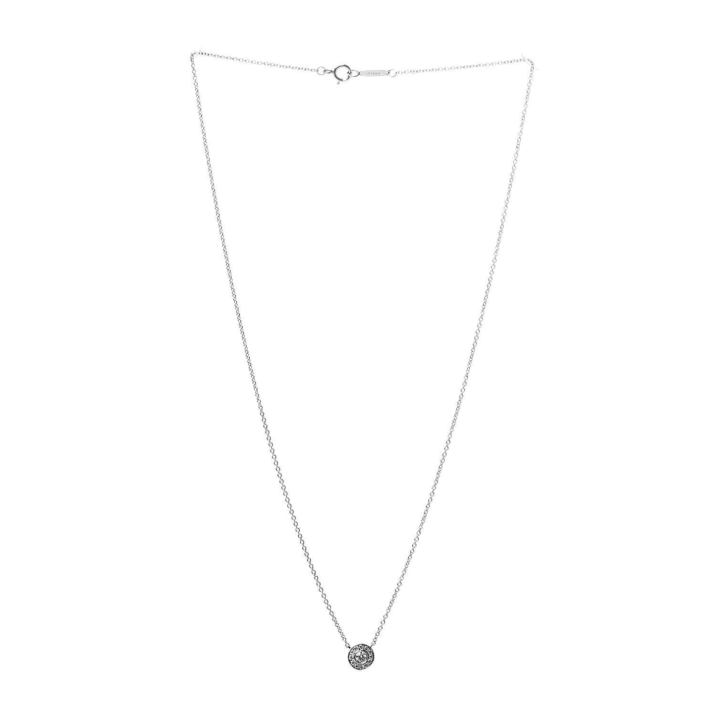 Platinum Diamond .12ctw Circlet Pendant Necklace