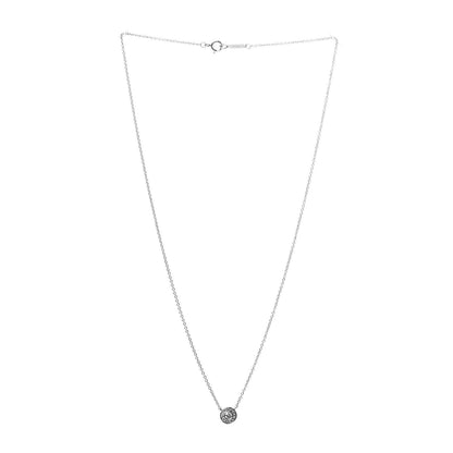 Tiffany Platinum Diamond .12ctw Circlet Pendant Necklace 3 of 6