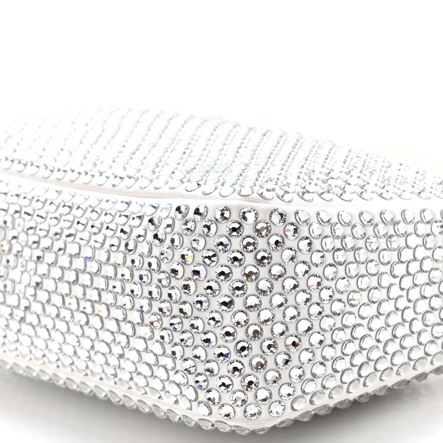 Prada Satin Crystal Mini Re-Edition 2000 Bag White 7 of 11