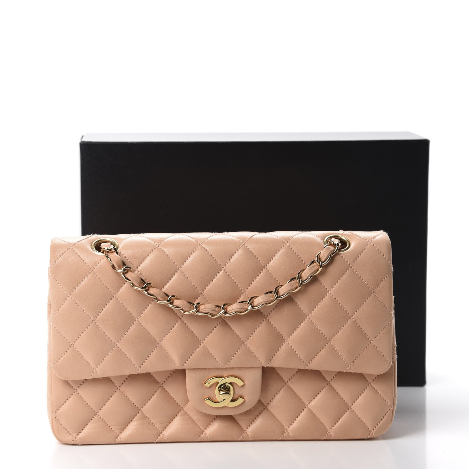 Chanel Lambskin Quilted Medium Double Flap Salmon Pink 13 of 13