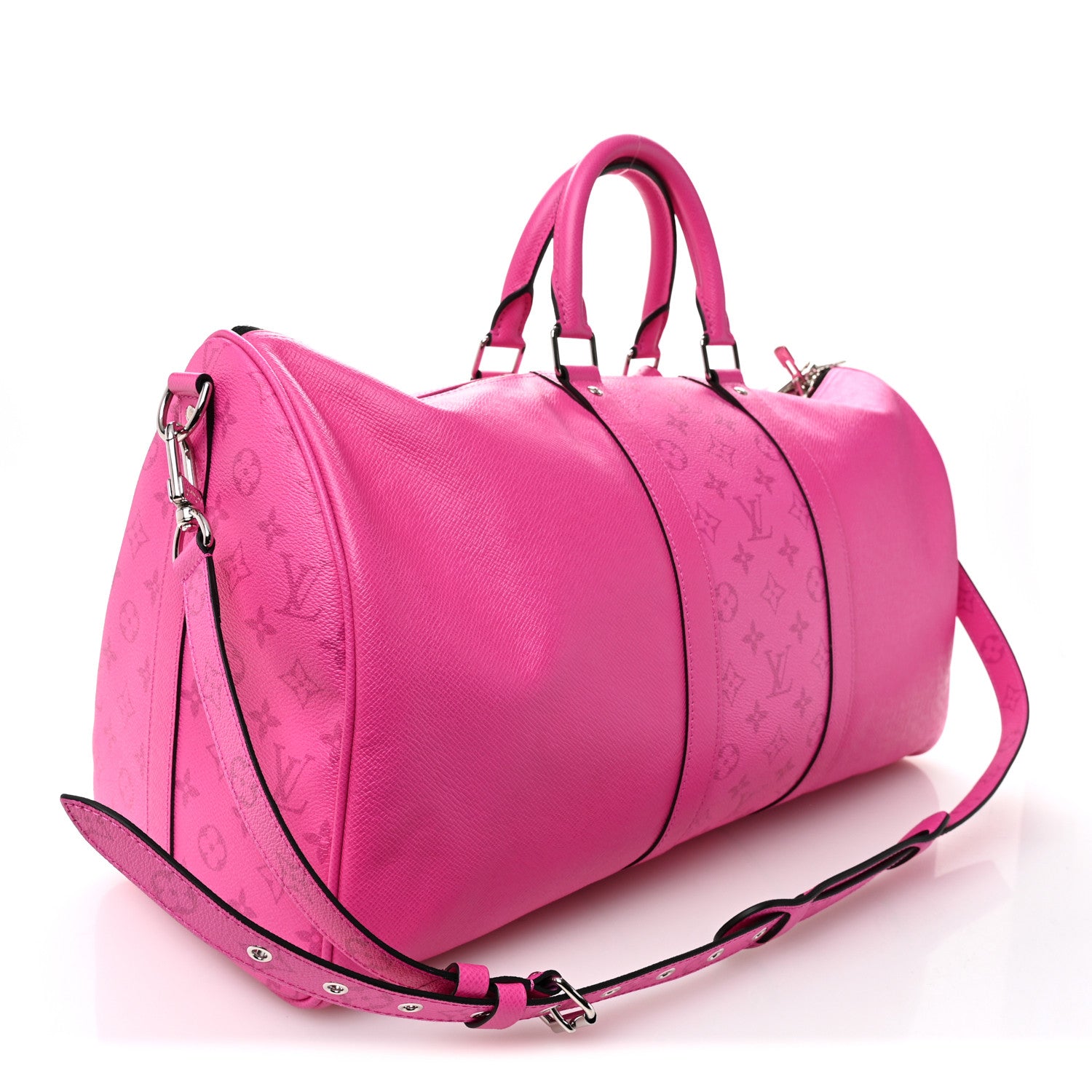 Louis Vuitton Taigarama Keepall Bandouliere 50 Fuchsia 2 of 8