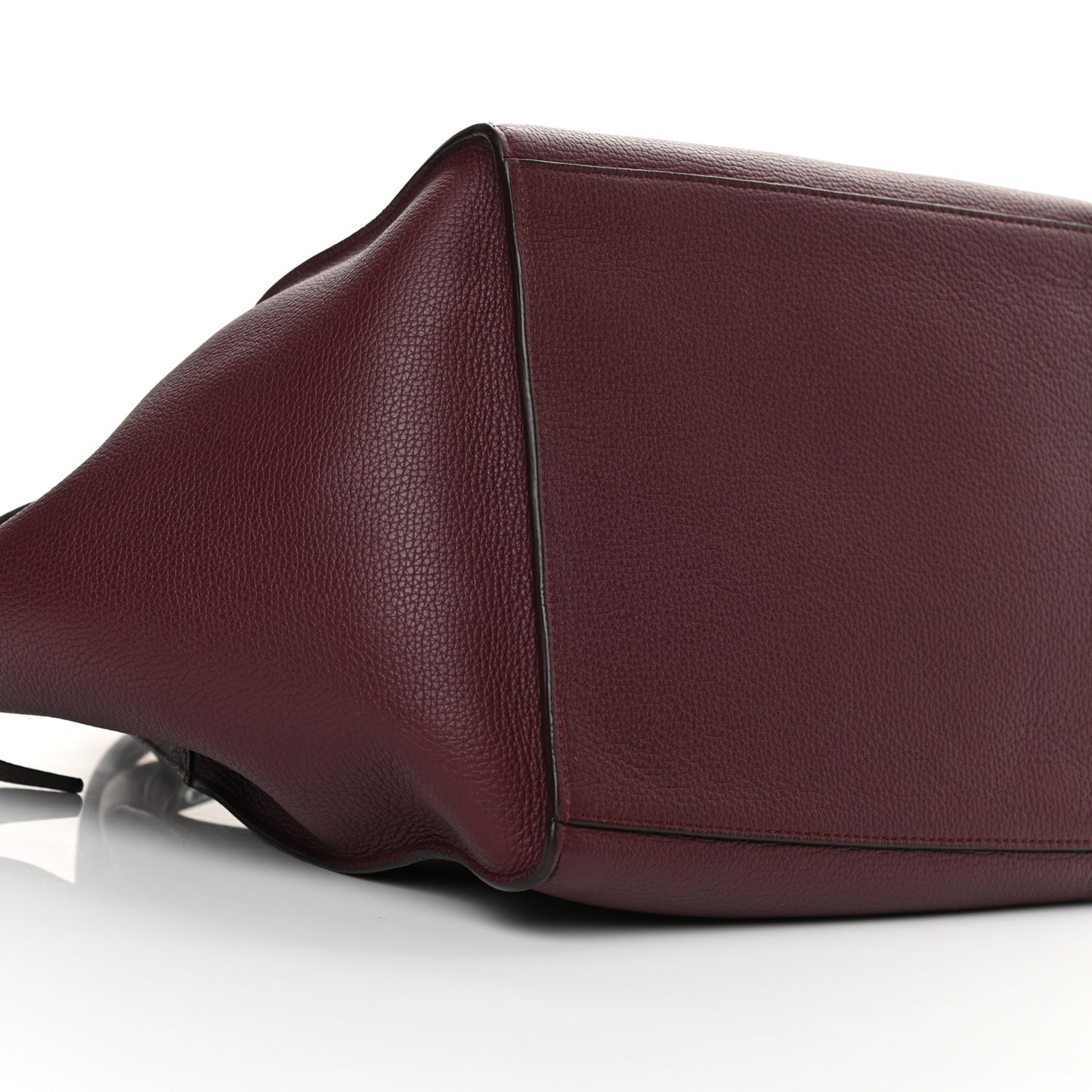Supple Grained Calfskin Small Big Bag Wine