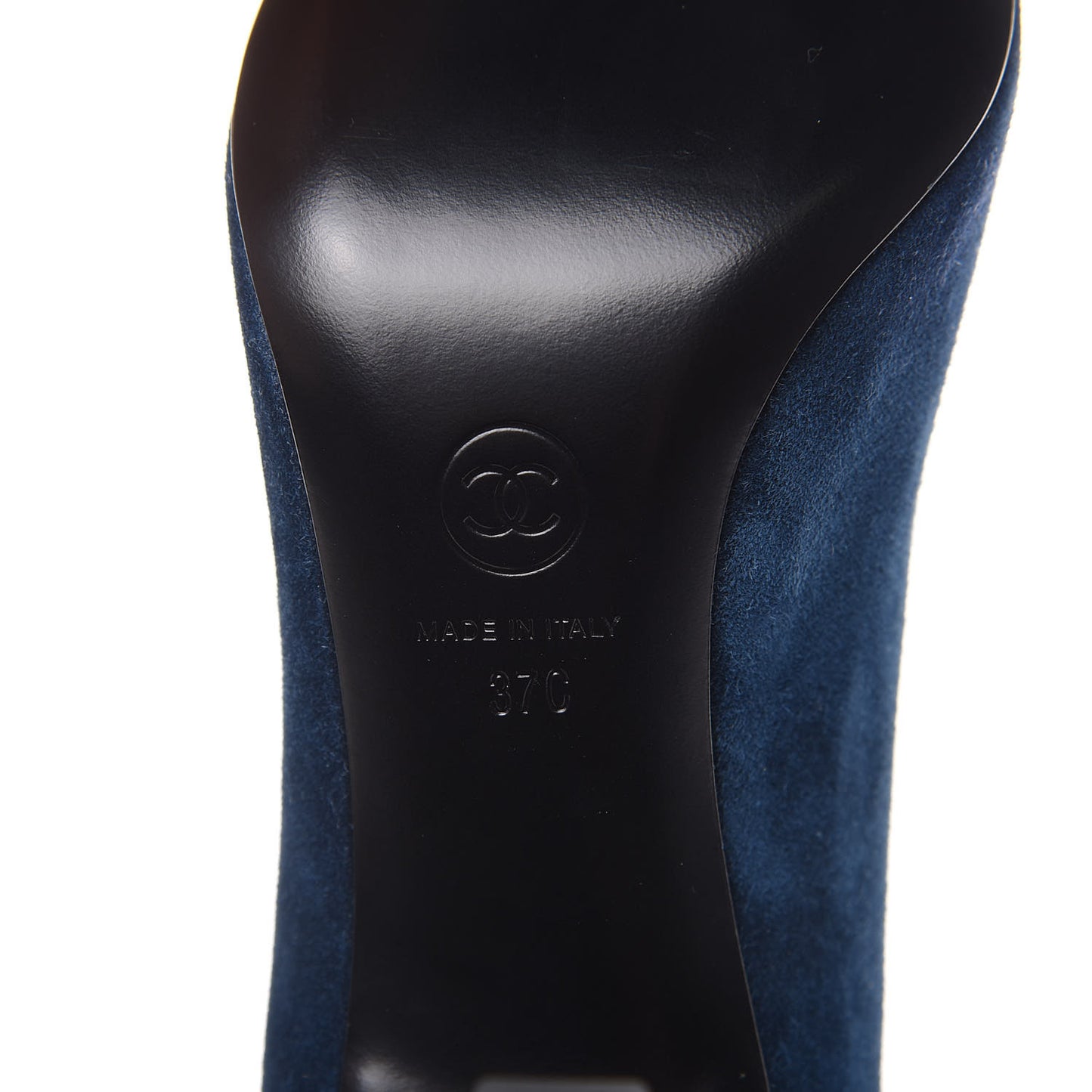 Suede Satin Cap Toe Gabrielle Pumps 37 Navy Black