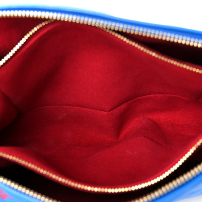 Louis Vuitton Lambskin Embossed Monogram Vuittamins Coussin PM Blue Red 5 of 11