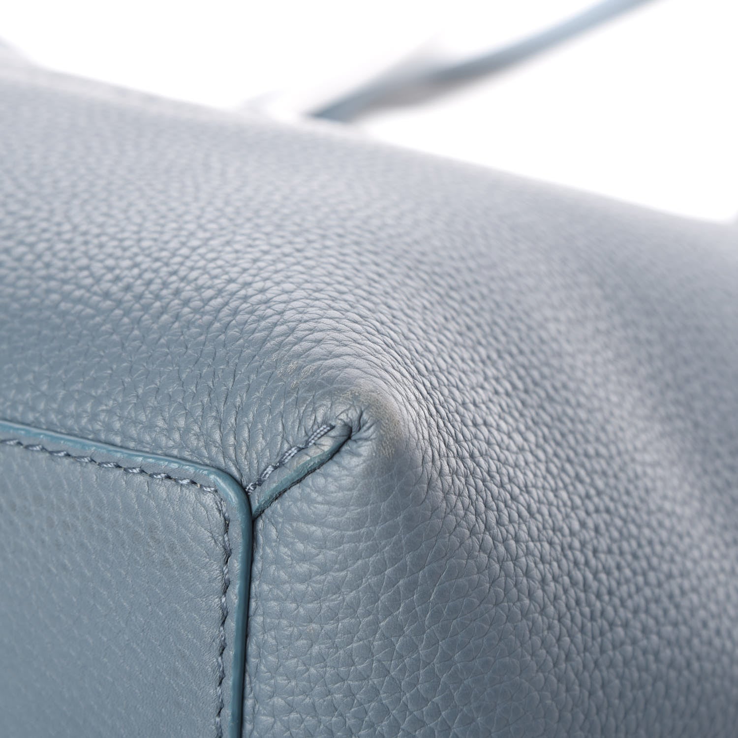 Burberry Grainy Calfskin Remington Tote Dusty Teal Blue 10 of 13