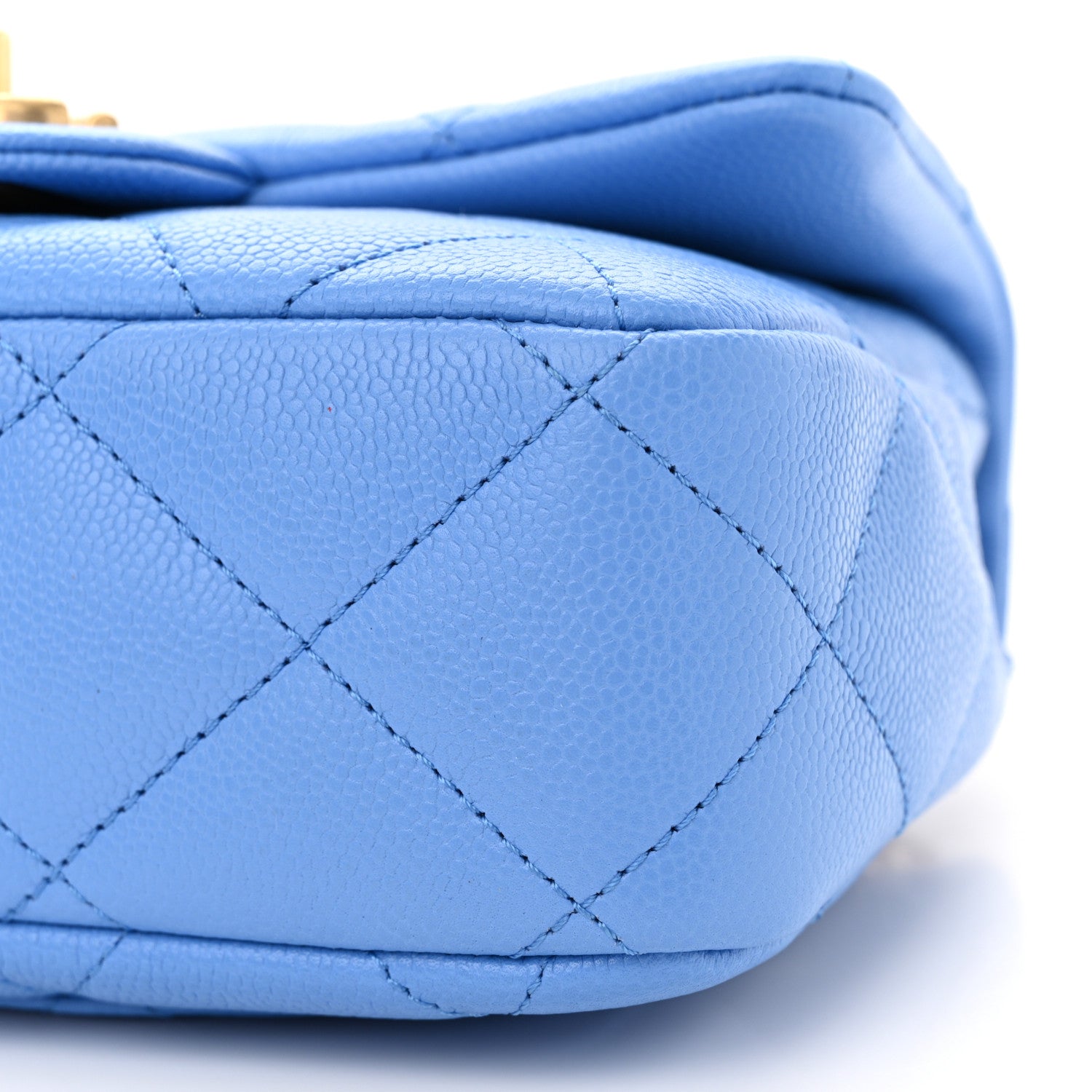 Chanel Caviar Quilted Mini Sweetheart Flap Blue 9 of 11