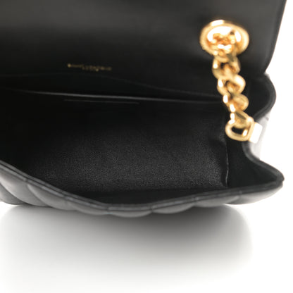 Saint Laurent Lambskin Matelasse Monogram Medium Vicky Chain Bag Black 5 of 11