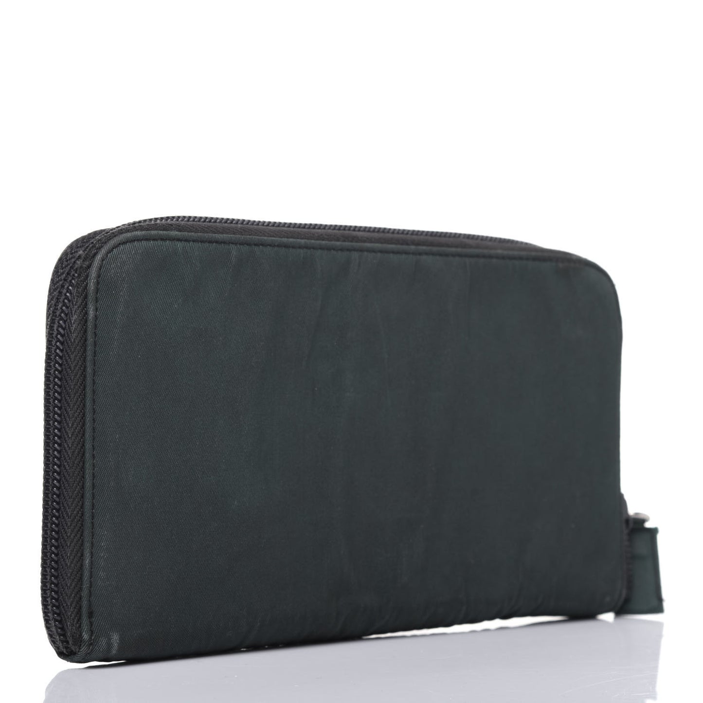 Tessuto Nylon Quilted Zip Around Wallet Black