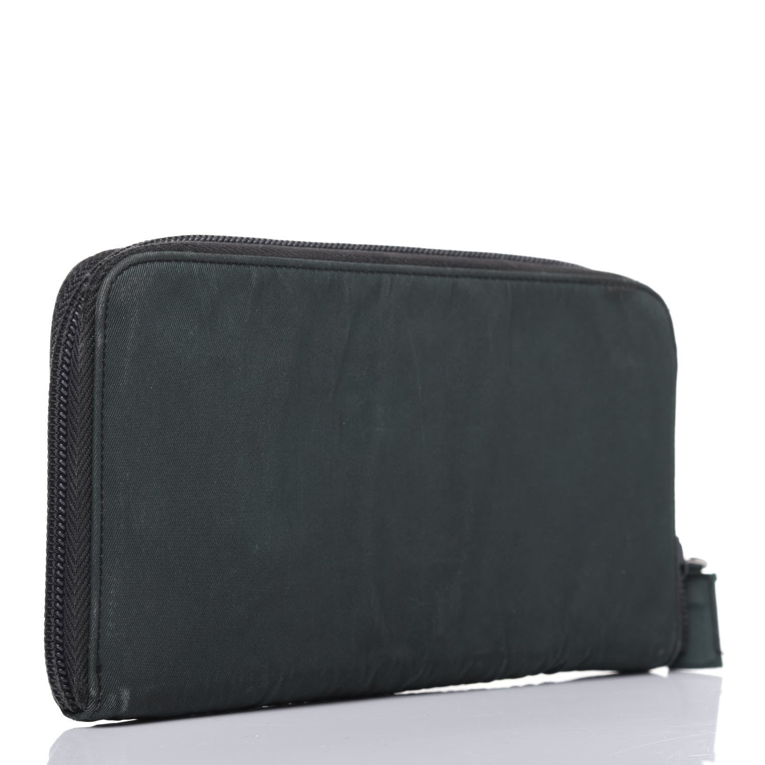 Prada Tessuto Nylon Quilted Zip Around Wallet Black 3 of 23