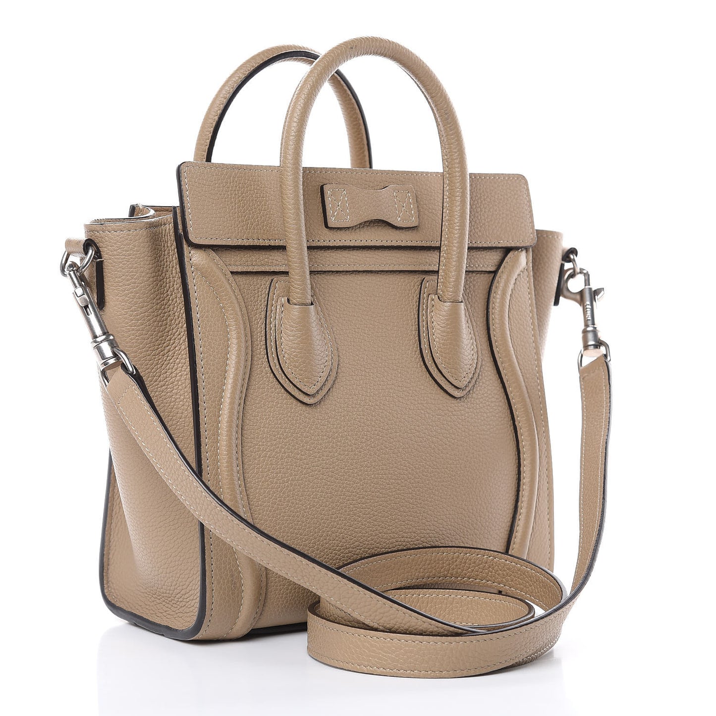 Drummed Calfskin Nano Luggage Dune