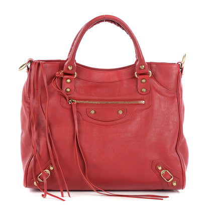 Balenciaga Sugar Goatskin Classic Gold Hardware Velo Rouge Rouge Coquelicot 1 of 15