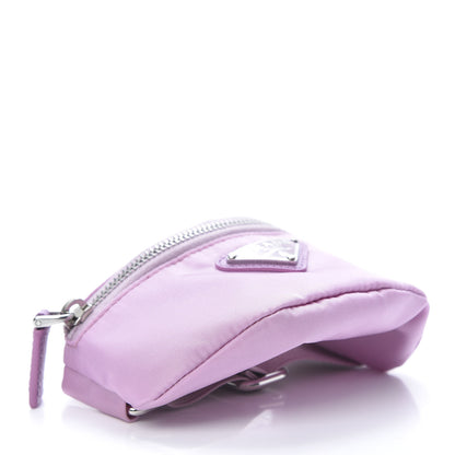 Prada Tessuto Nylon Travel Saffiano Metal Triangle Logo Mini Arm Pouch Rosa 4 of 8