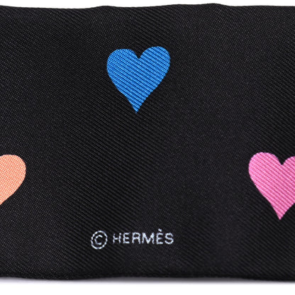 Hermes Silk Tea Time Twilly Black Rouge Multicolor 3 of 4