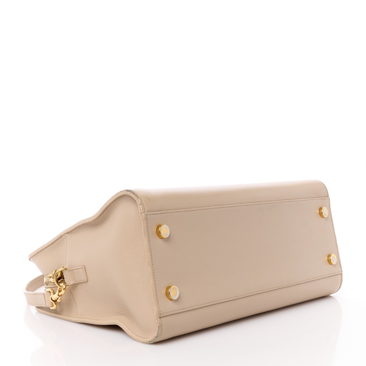 Saint Laurent Smooth Calfskin Small Monogram Cabas Beige 4 of 12