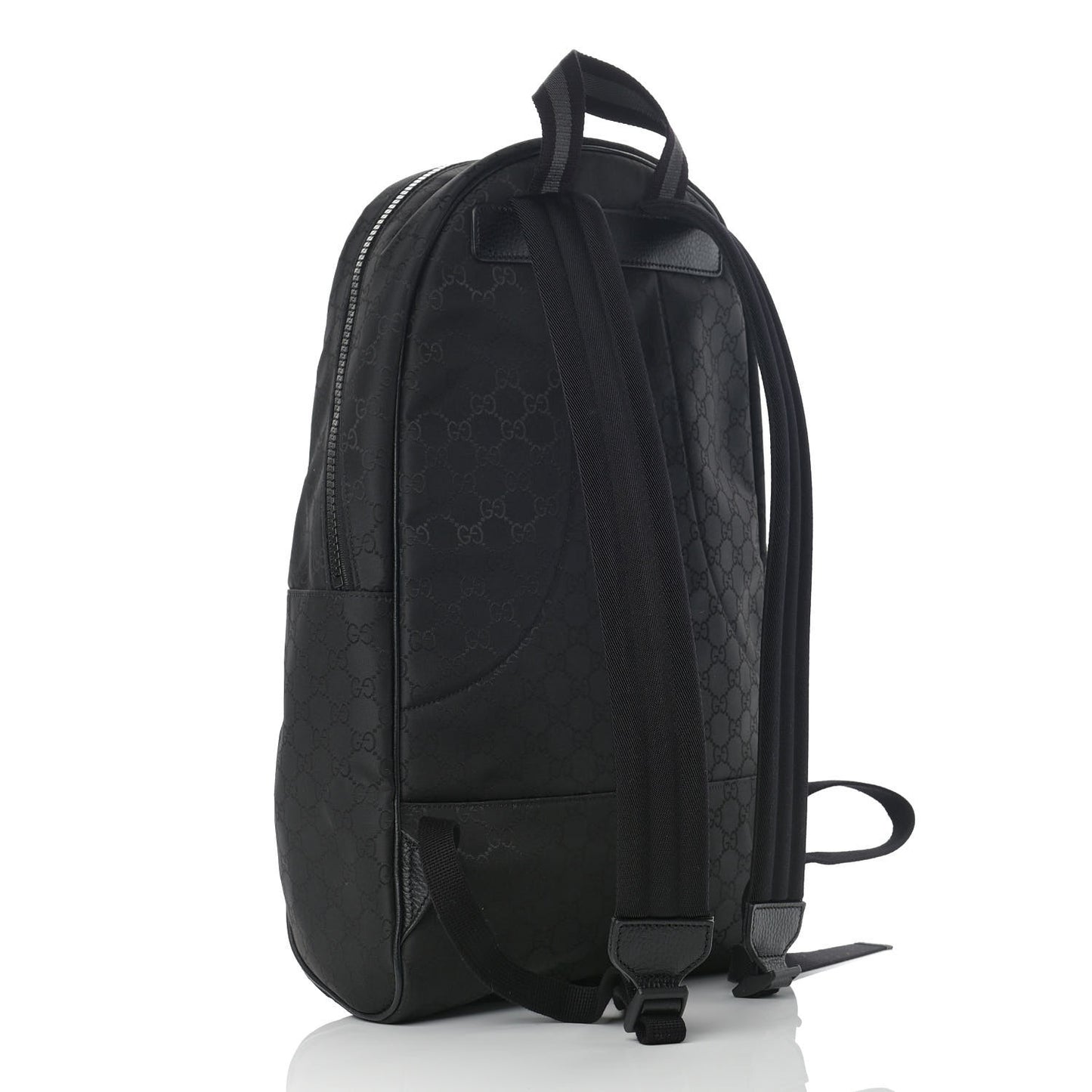 Nylon Monogram Slim Backpack Black