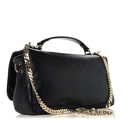 Gucci Lambskin Small GG Milano Top Handle Shoulder Bag Black 3 of 9