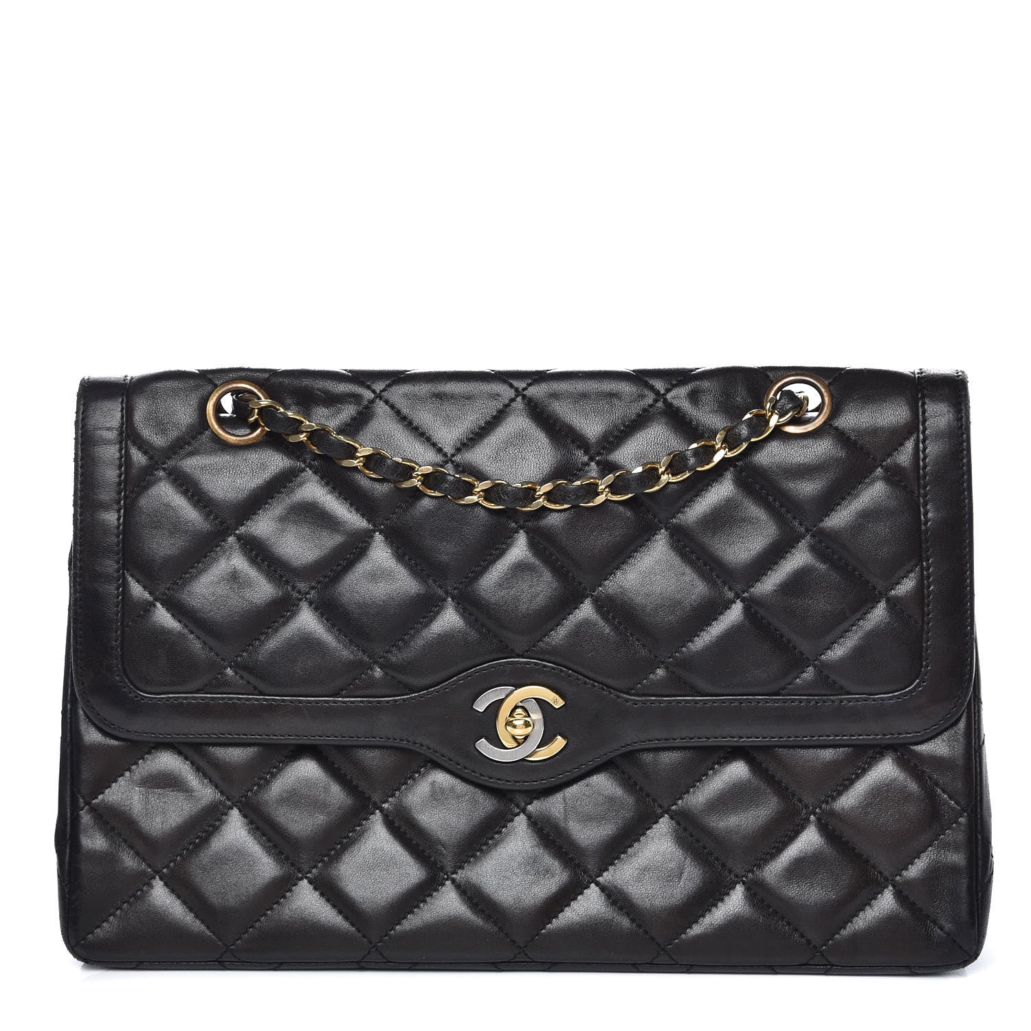 Chanel Lambskin Quilted Medium Double Flap Black 1 of 11