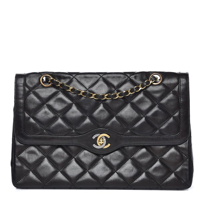 Chanel Lambskin Quilted Medium Double Flap Black 1 of 11