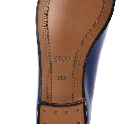 Gucci Malaga Kid Womens Jordaan Loafers 36.5 Electric Blue 6 of 8