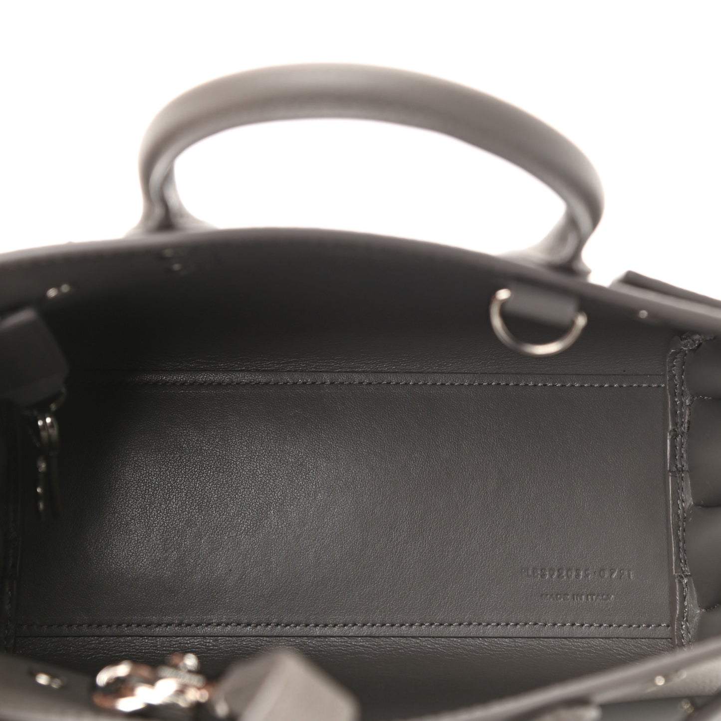 Grained Calfskin Nano Sac De Jour Fog