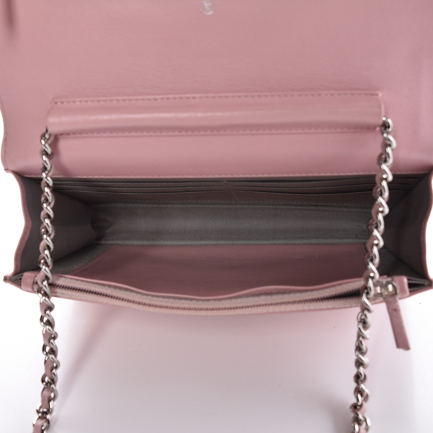 Chanel Caviar Timeless CC Wallet On Chain WOC Pink 5 of 9