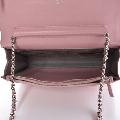Chanel Caviar Timeless CC Wallet On Chain WOC Pink 5 of 9