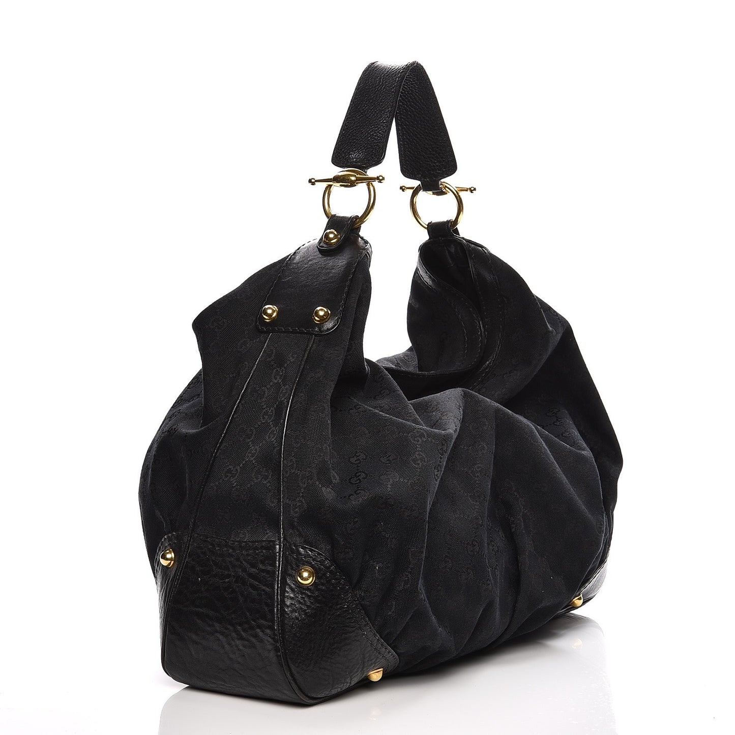 Monogram Large Jockey Hobo Black