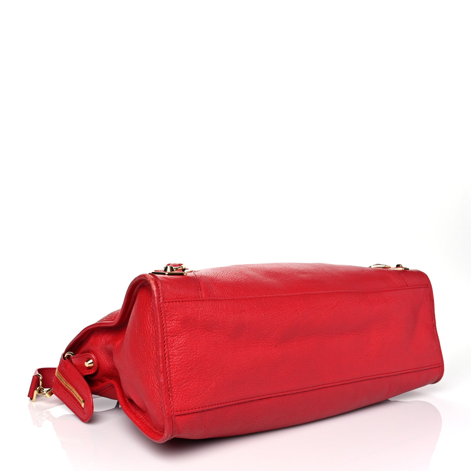 Balenciaga Chevre Gold Metallic Edge Hardware City Rouge Grenade 4 of 14