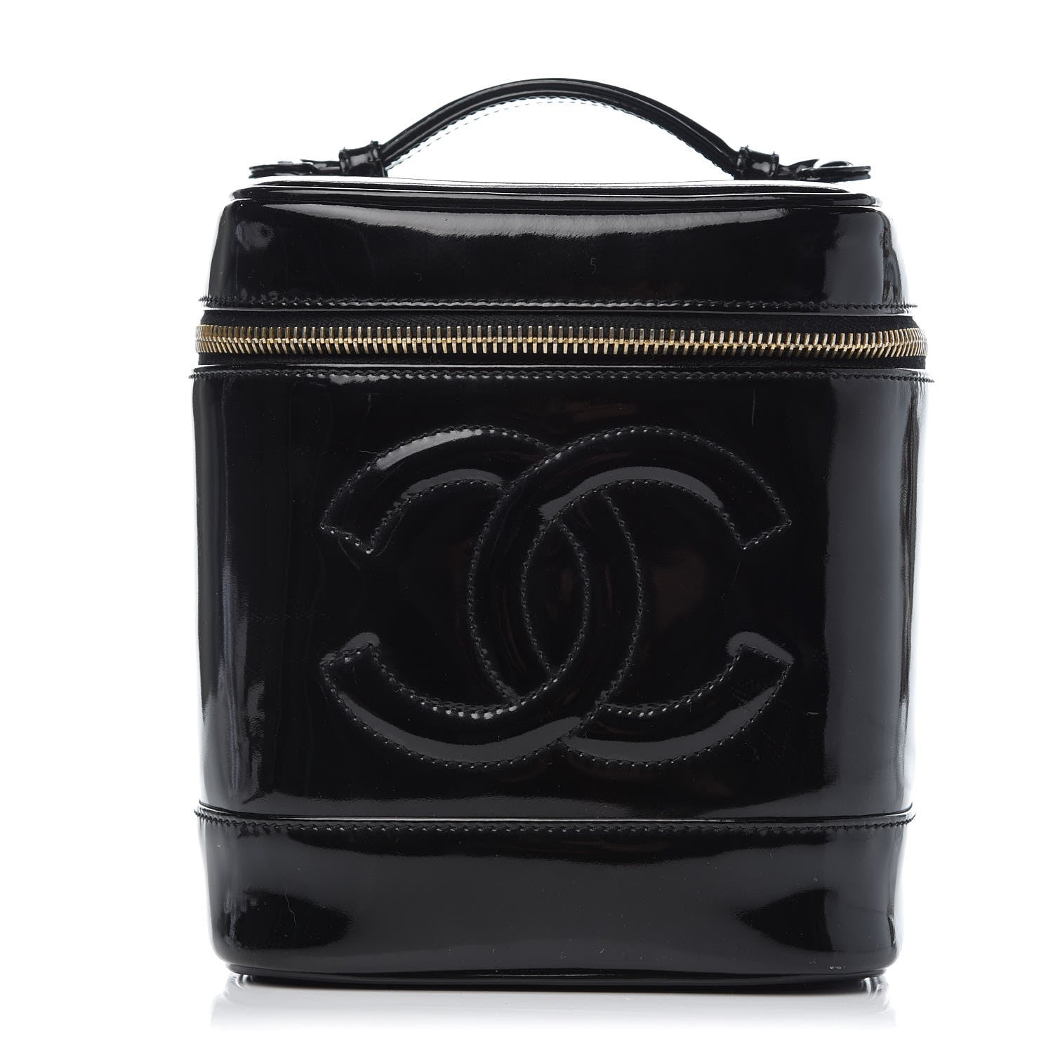 Chanel Patent Vanity Cosmetic Case Black 1 of 11
