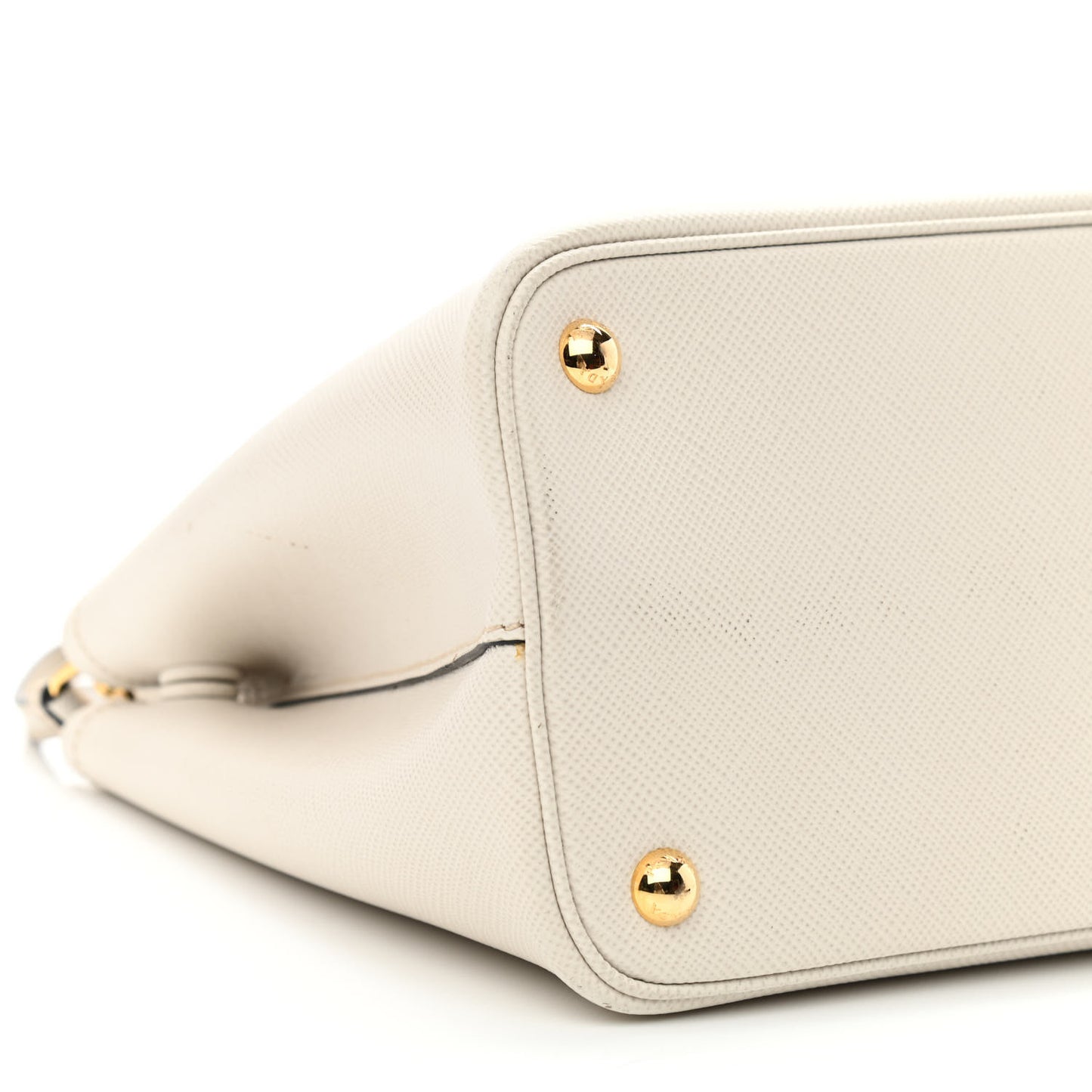 Saffiano Cuir Small Double Bag Talco Black