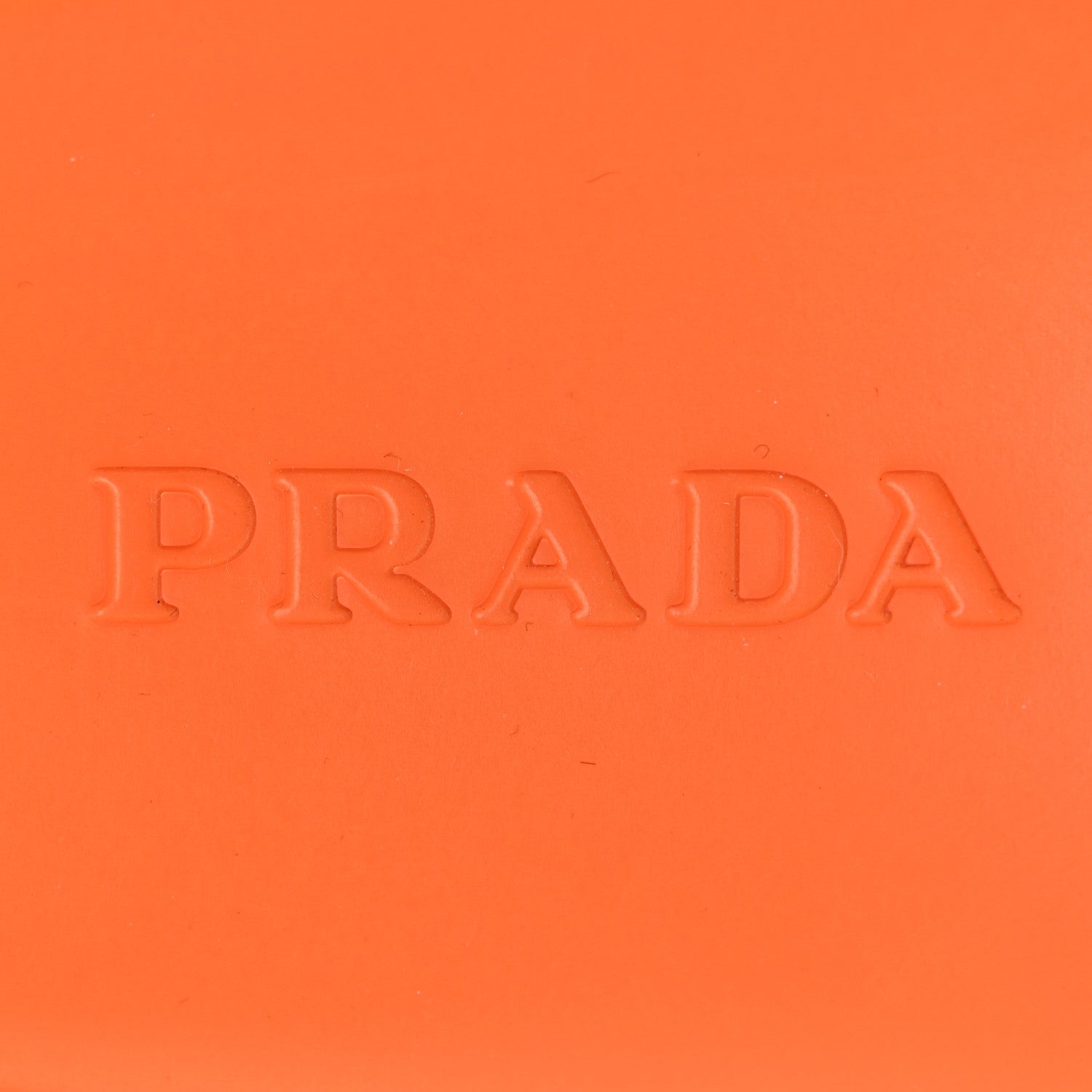 Prada EVA Rubber Triangle Logo Embossed Womens Lug Sole 20mm Slide Sandals 41 Papaya 9 of 10