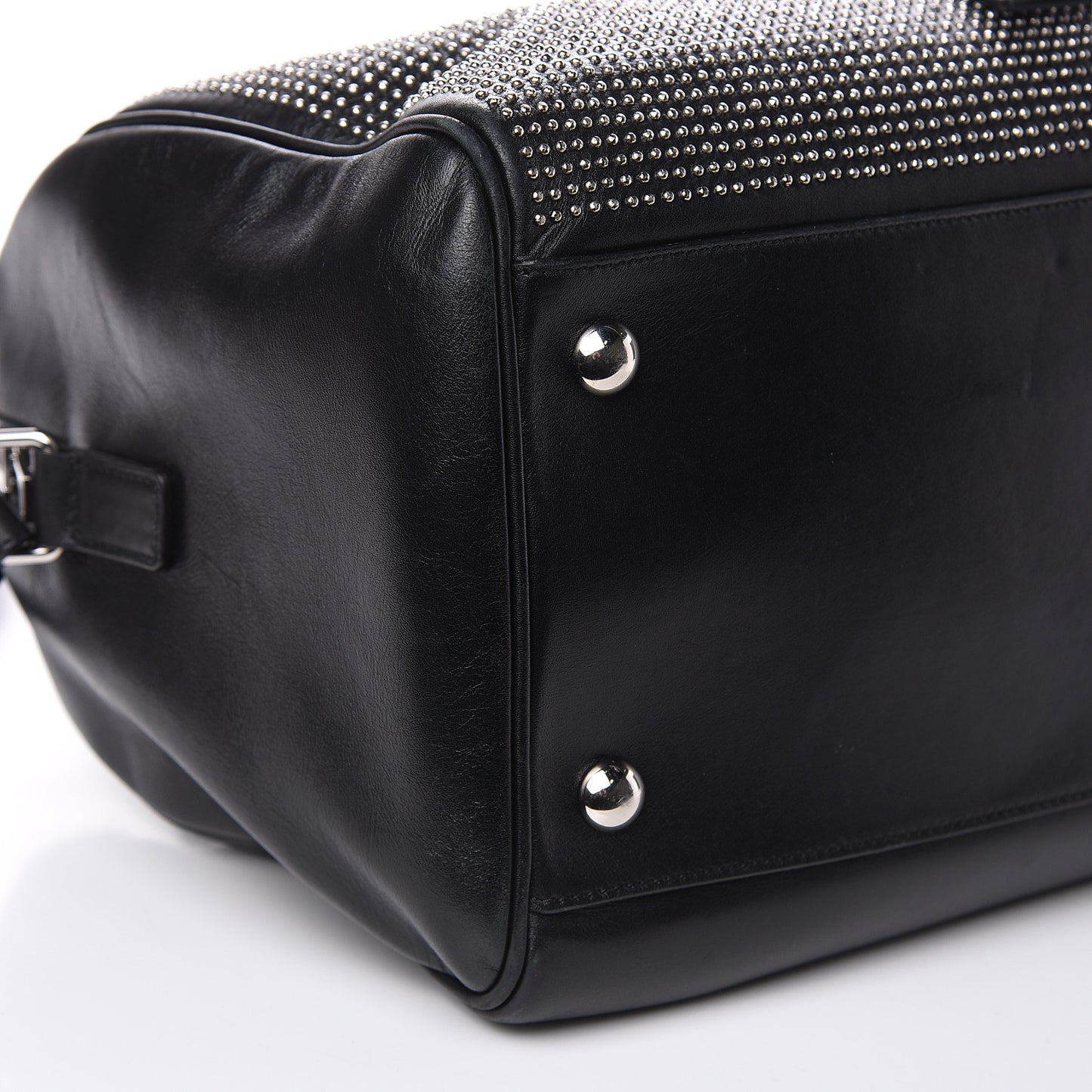 Calfskin Studded Classic Duffle 6 Black