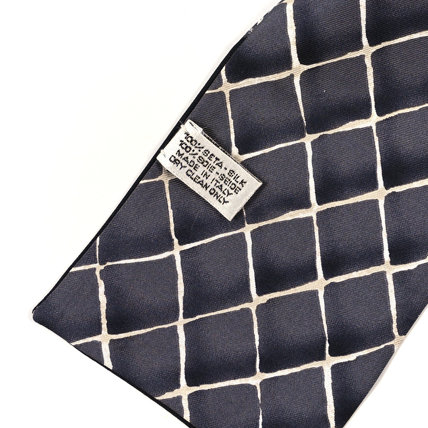 Chanel Silk Camellia Bandeau Scarf Black White Grey 3 of 3