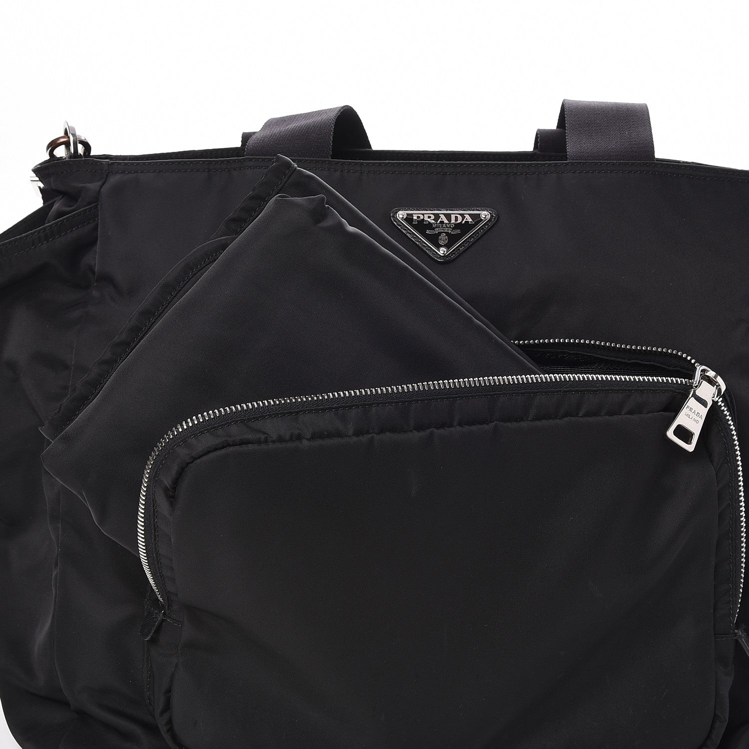 Prada Tessuto Nylon Vela Diaper Bag Black 8 of 9