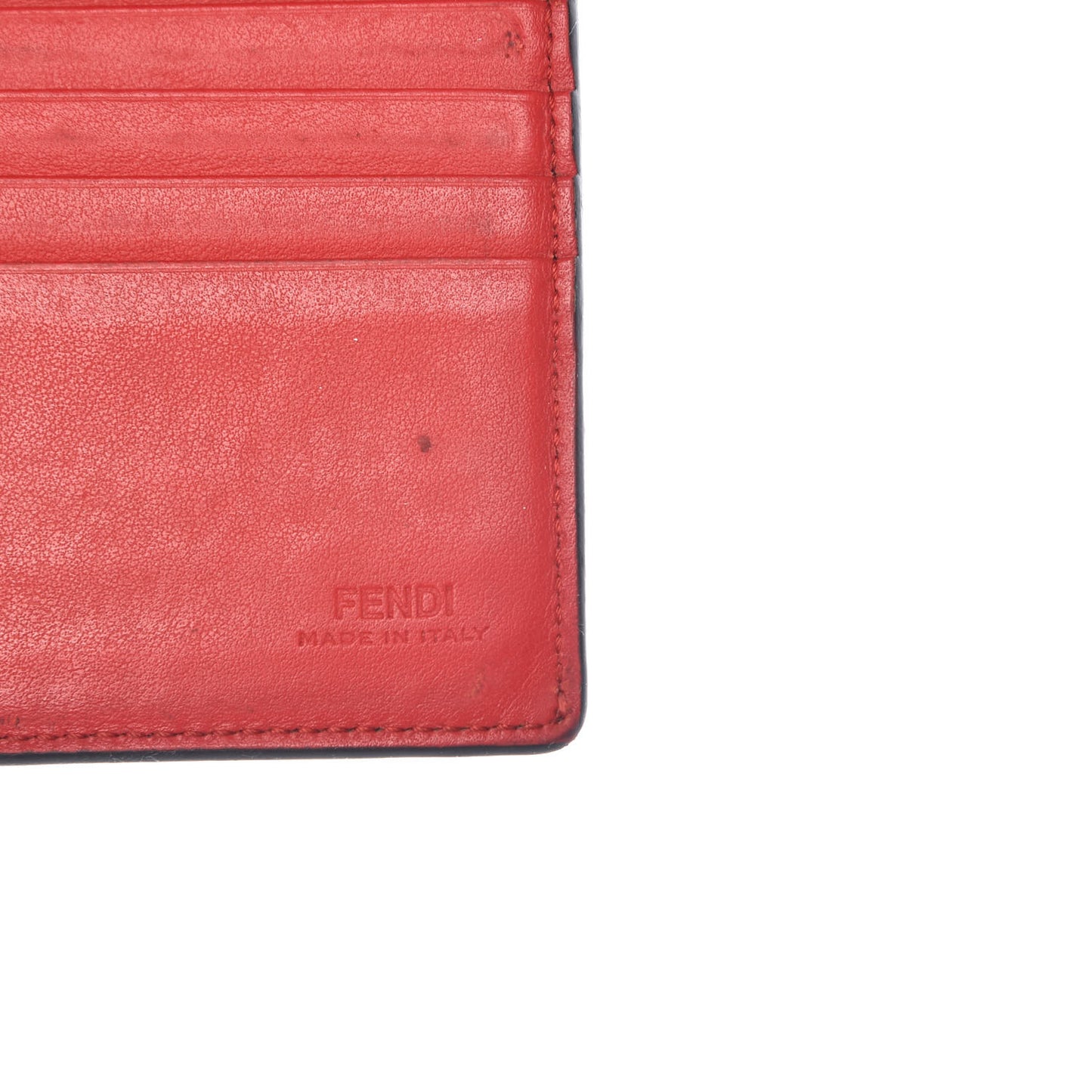 Vitello Century Monster Eyes Inlay Bi-Fold Wallet Black Giallo Rosso