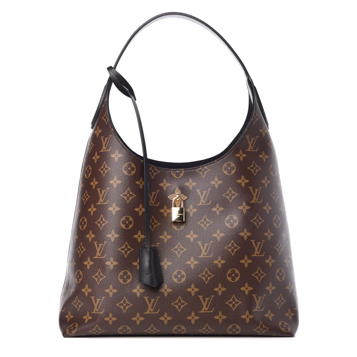 Louis Vuitton Monogram Flower Hobo Black 1 of 12