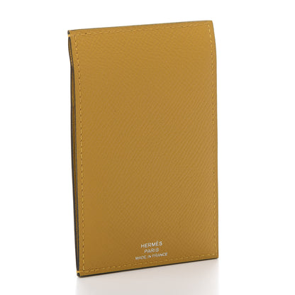 Hermes Epsom Evercolor Les Petits Chevaux Card Holder Ambre Brique Rouge H Rose Ete 3 of 10