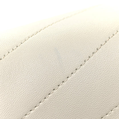 Saint Laurent Lambskin Matelasse Monogram Medium Niki Chain Satchel Ivory 18 of 19