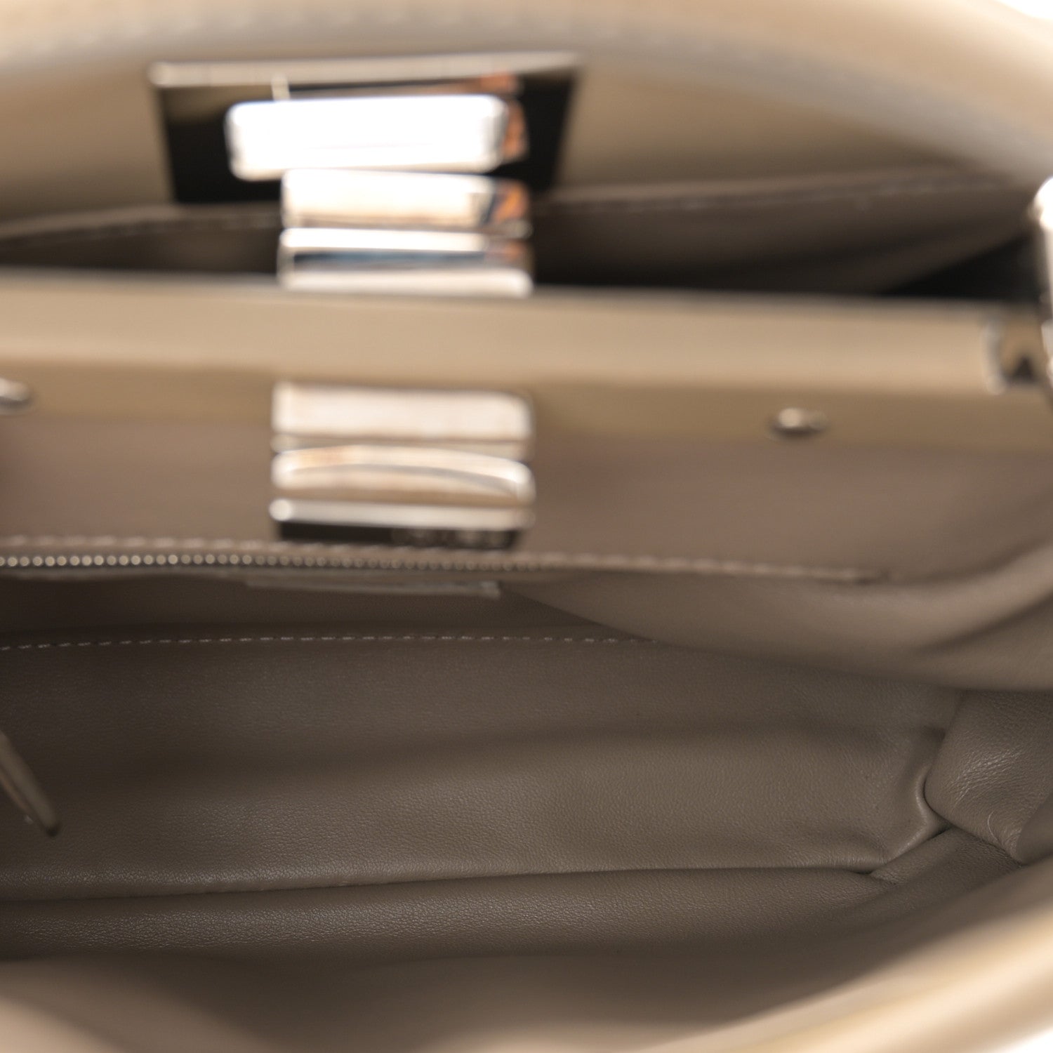 Fendi Nappa Mini Peekaboo Iconic Satchel Tortora 5 of 11