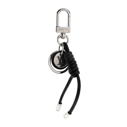 Louis Vuitton Palladium Damier Graphite Rope Bag Charm Key Holder 1 of 3