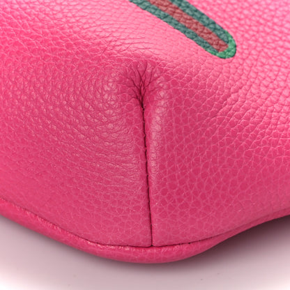 Gucci Grained Calfskin Small Logo Belt Bag Box Pink Green 10 of 10