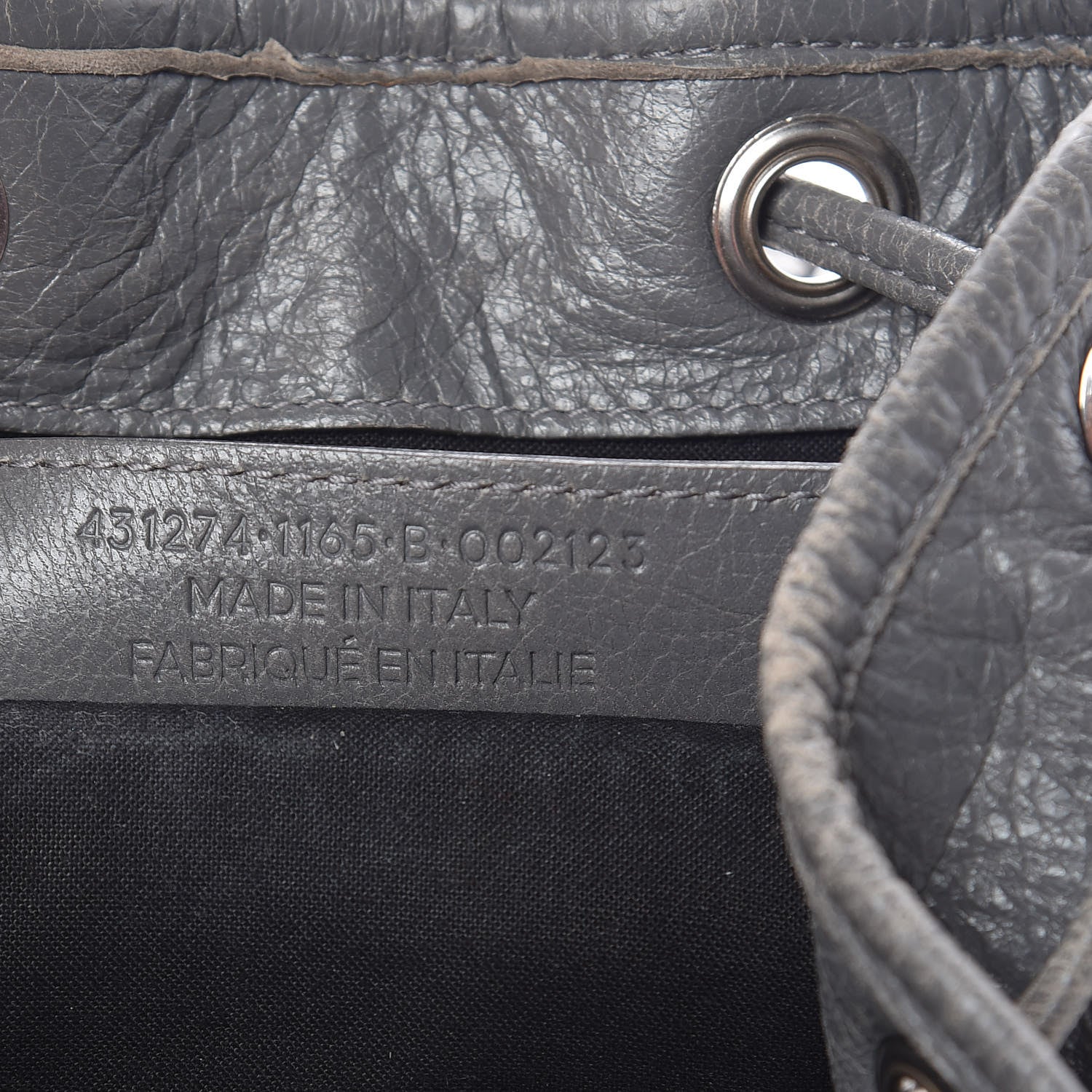 Balenciaga Agneau Silver Metallic Edge Hardware Backpack Gris Cendre 7 of 23