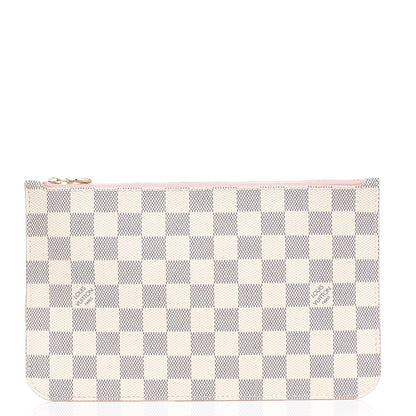 Louis Vuitton Damier Azur Neverfull MM GM Pochette Rose Ballerine 1 of 7