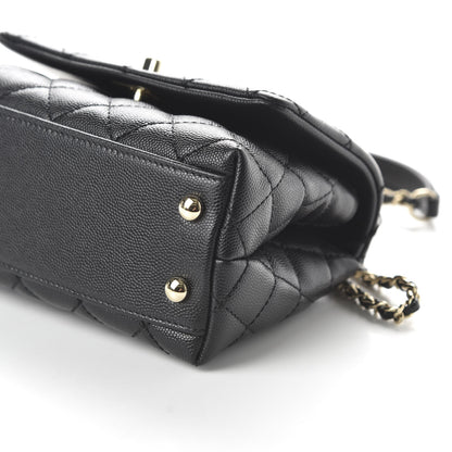 Chanel Caviar Quilted Extra Mini Coco Handle Flap Black 7 of 10
